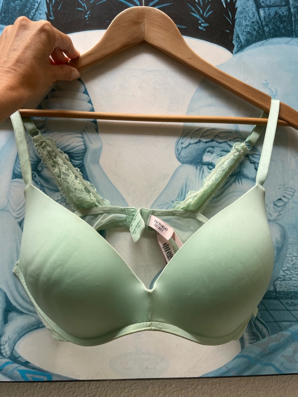 Victoria's Secret Mint Green Lace-Back Sz 38C